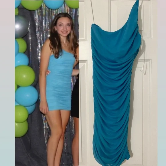 silk prom dress Royal Blue Satin Pleat Sweetheart Sheath With Puffy Train Prom Dresses –  clover sew